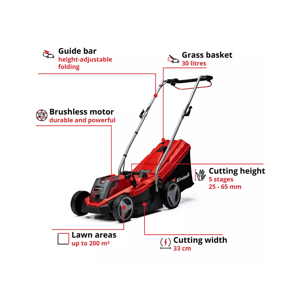 Tondeuse Einhell GE-CM 18/33 Li 18V 33 cm 4,0 Ah