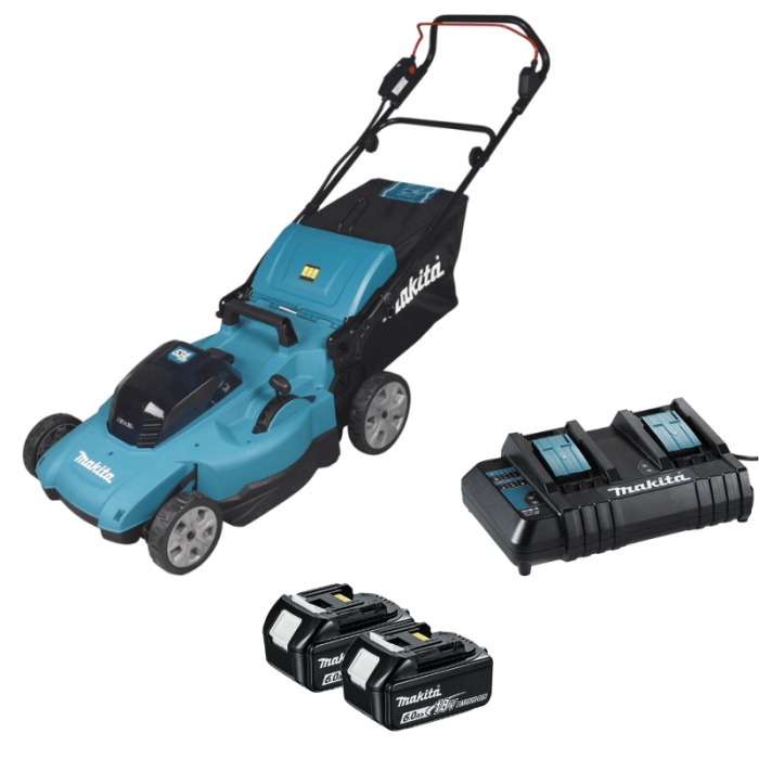 Tondeuse Makita DLM538PG2 36V 53 cm 2 batteries 6,0 Ah