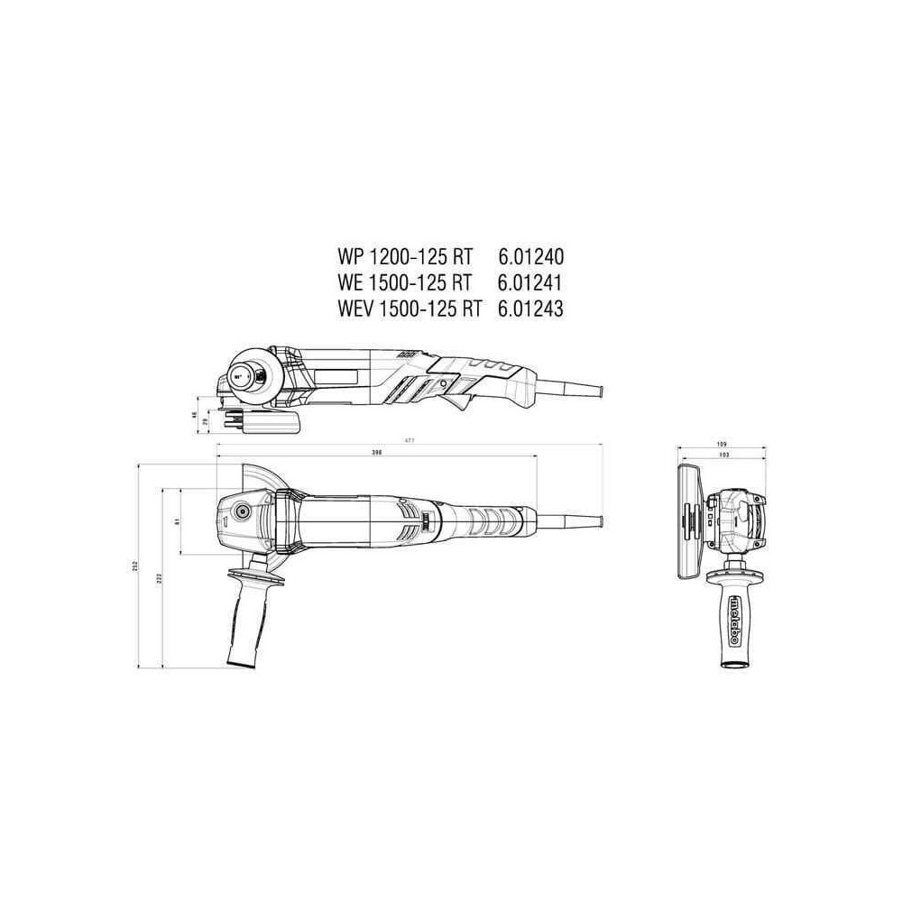 Meuleuse d'angle Metabo 601241000 WE 1500-125 RT