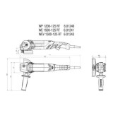 Meuleuse d'angle Metabo 601241000 WE 1500-125 RT