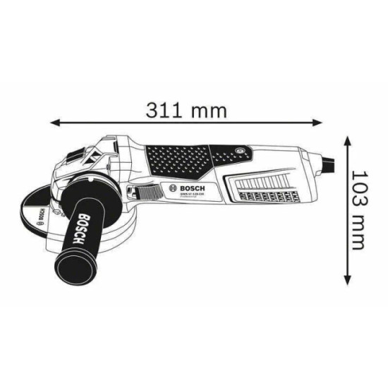 Meuleuse d'angle Bosch Professional GWS17-125CIE(060179H002)