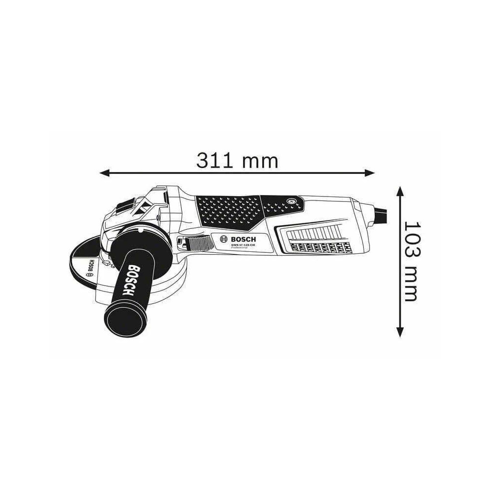 Meuleuse d'angle Bosch Professional GWS17-125CIE(060179H002)