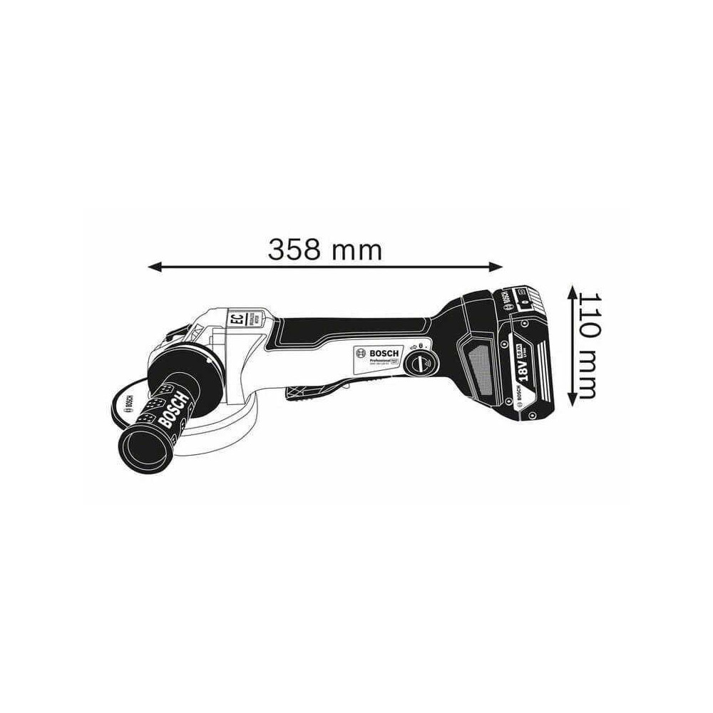 Meuleuse angulaire Bosch Professional GWS 18V-10 PC 06019G3E0B