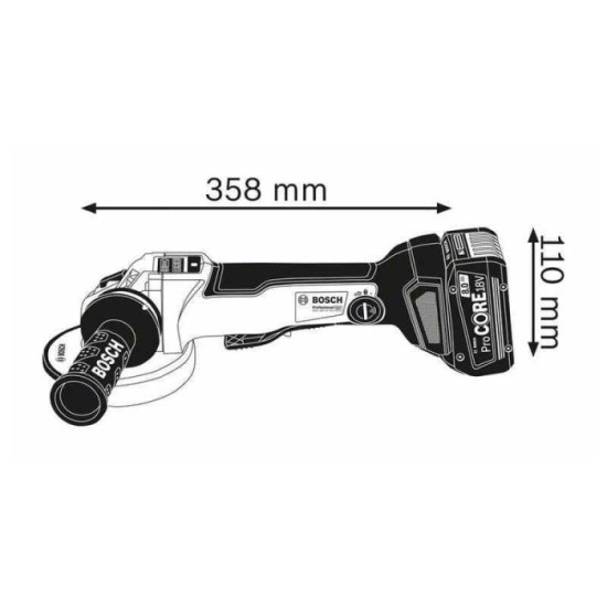 Meuleuse angulaire Bosch Professional GWS 18V-10 PSC 06019G3F0B