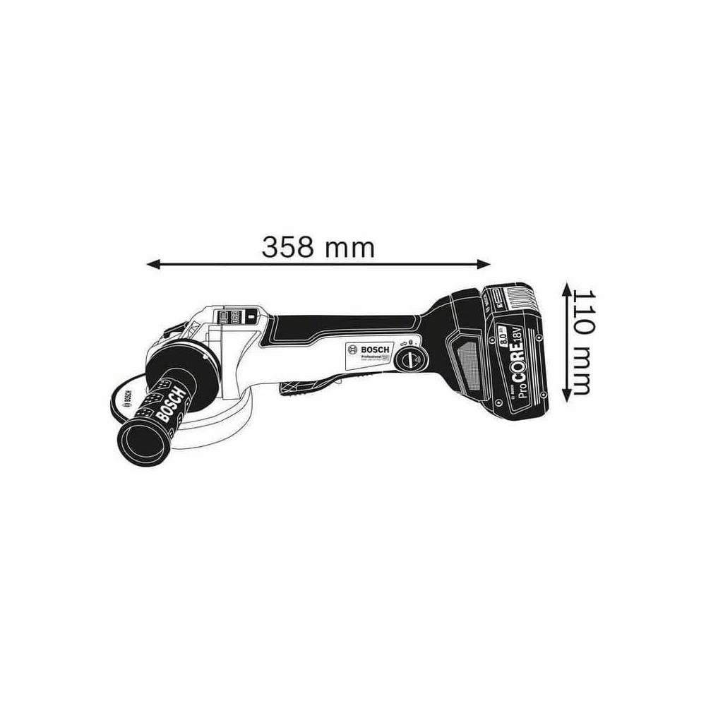 Meuleuse angulaire Bosch Professional GWS 18V-10 PSC 06019G3F0B