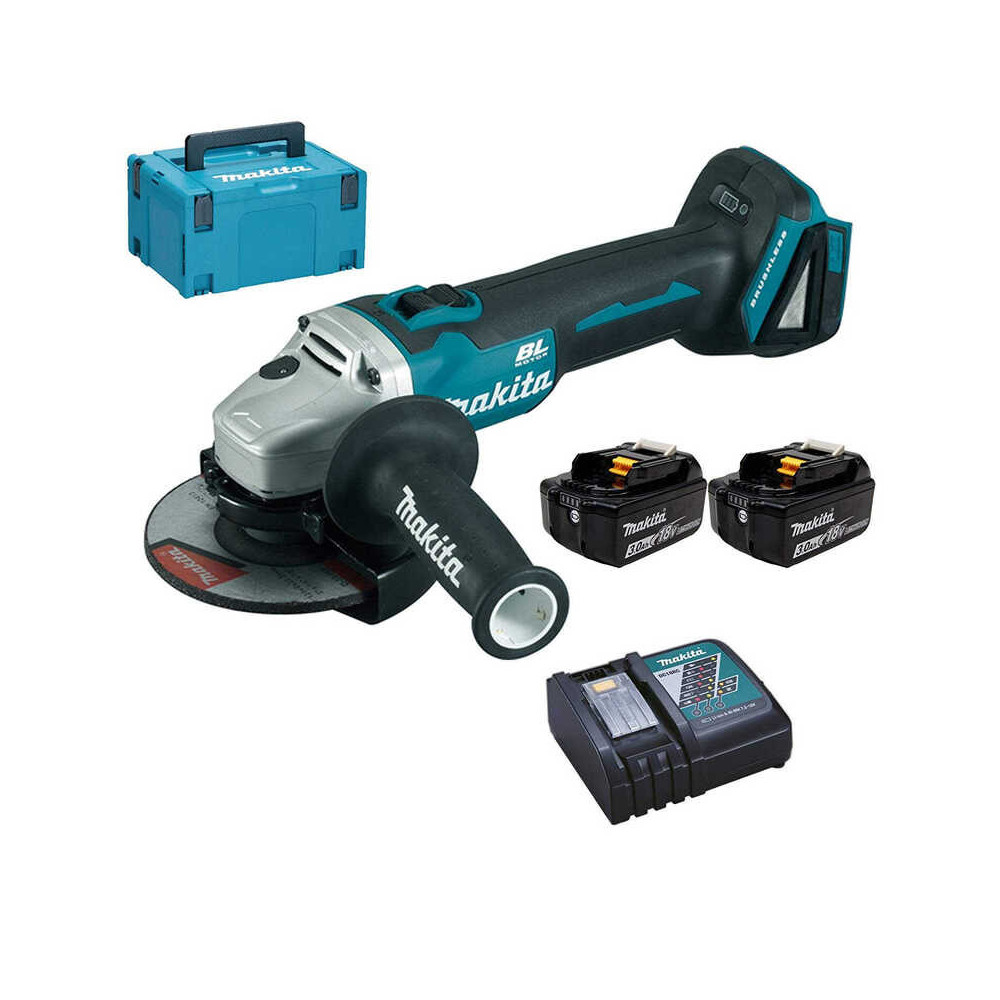 Meuleuse d'angle Makita DGA504RFJ 2 x 3,0 Ah