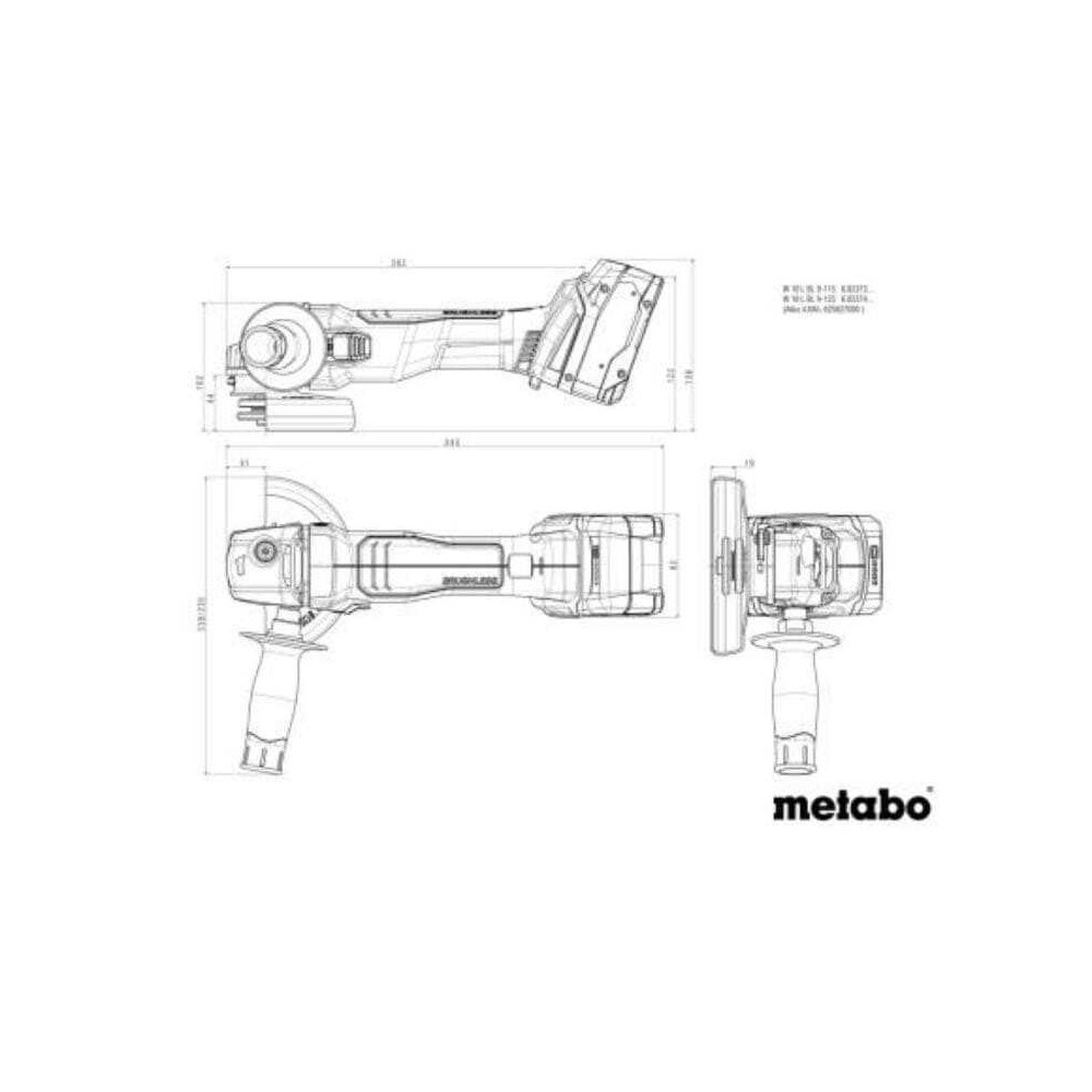 Meuleuse d'angle Metabo W 18 L BL 9-125 602374510