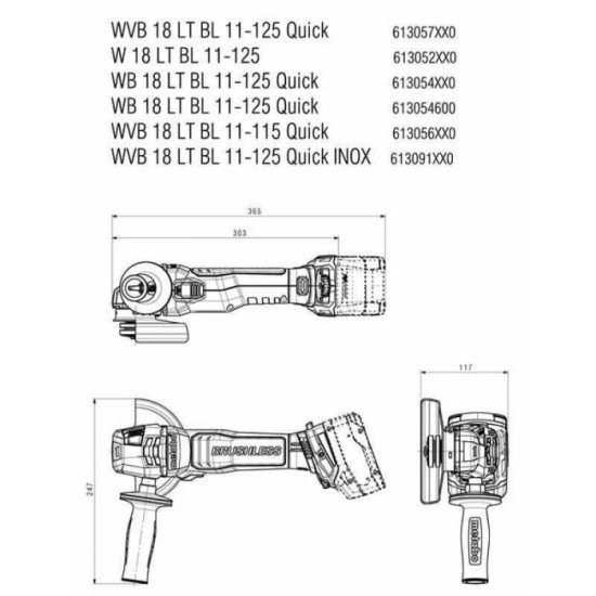 Meuleuse d'angle Metabo 613052510