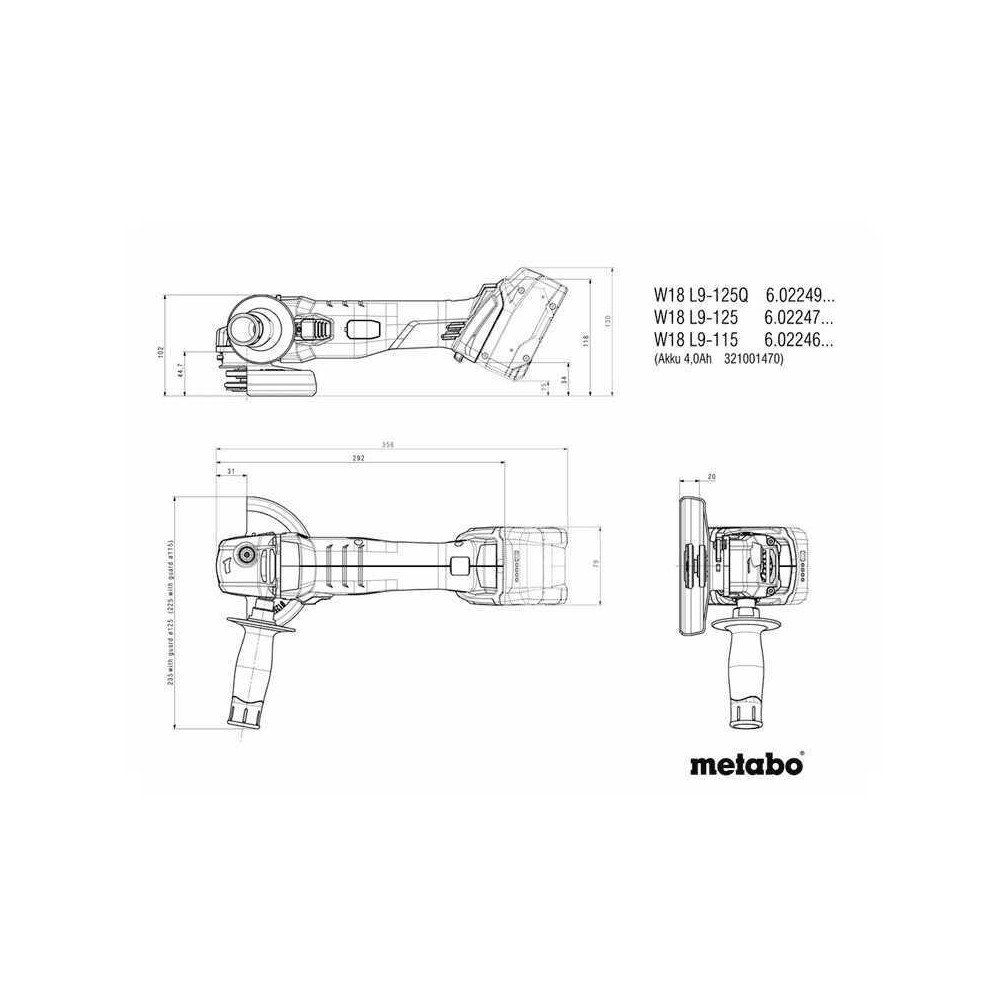 Meuleuse d'angle Metabo 602249650