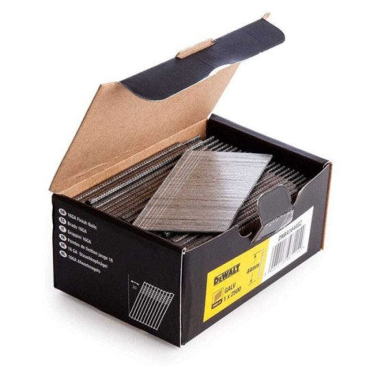 Pointes de finition 16 Ga 38 mm DeWalt DNBA1638GZ
