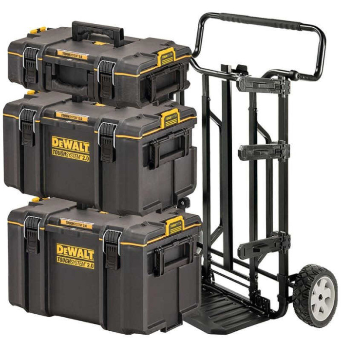 ToughSystem 2.0 : 3 coffrets + chariot DeWalt DWST83401-1