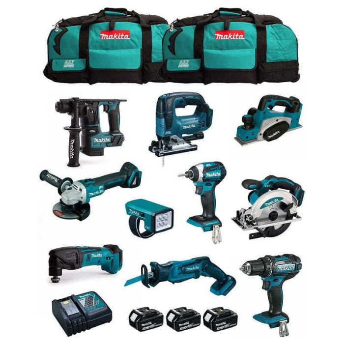 Pack 10 outils sur batteries Makita MPK1810233A - 18V