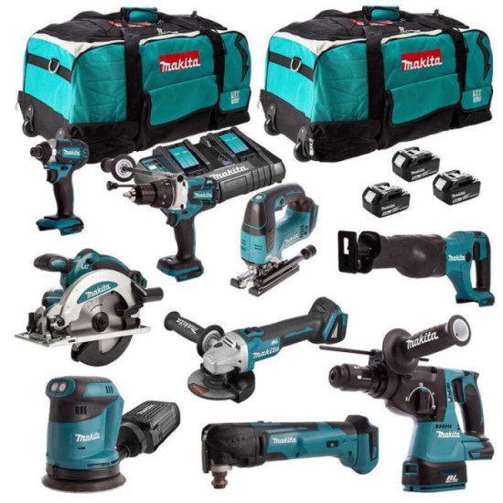 Pack 9 machines Makita DLXCBO030