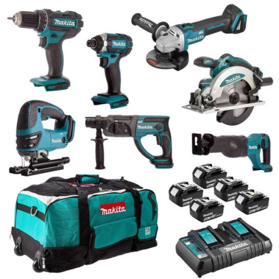 Pack 7 machines Makita DLX7013PT1 5x5,0 Ah HT