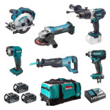 Pack 6 machines Makita DLX6104MX1 18V LXT