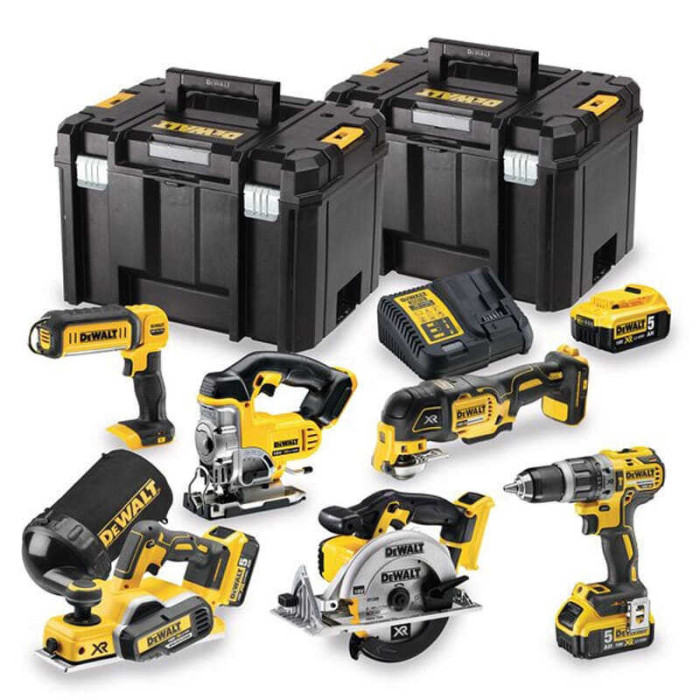 Pack 6 machines DeWalt DCK665P3T 18V 5,0 Ah