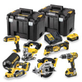 Pack 6 machines DeWalt DCK665P3T 18V 5,0 Ah