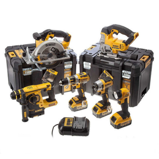 Pack 6 machines DeWalt DCK699M3T 18V XR 4,0 Ah