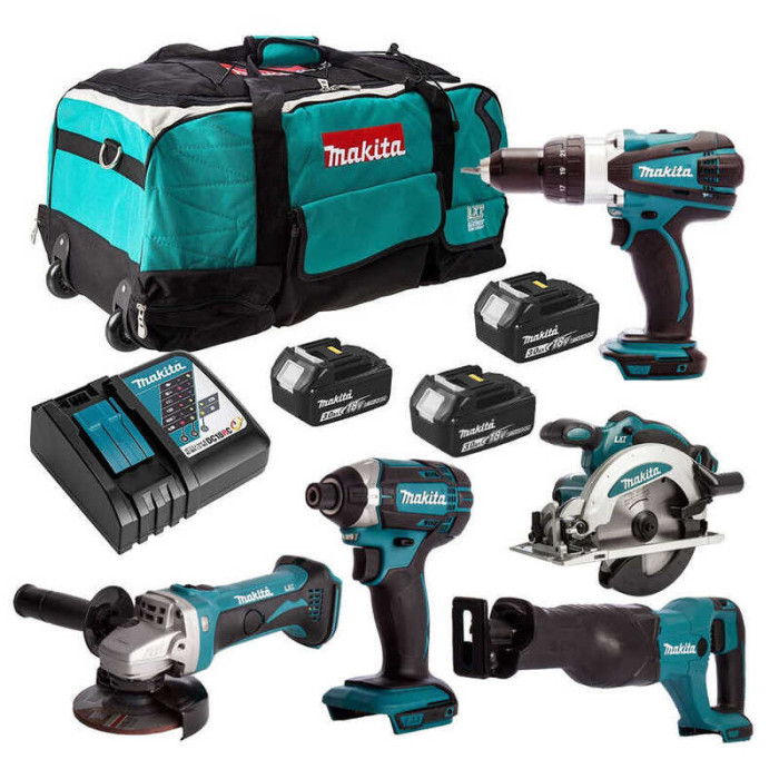 Combopack 5 outils 3X30AH Makita DLX6046