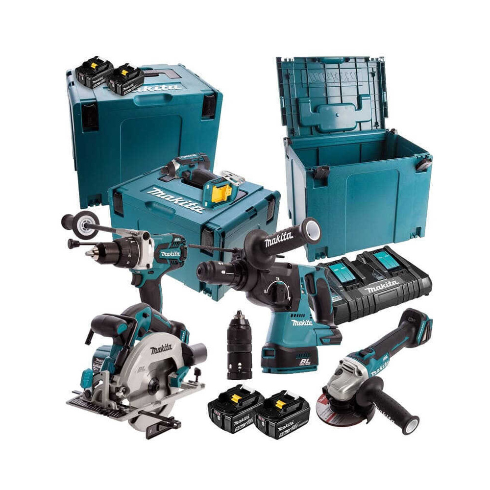 Ensemble 5 machines Makita DLX5038PTJ 18 V 5,0 Ah