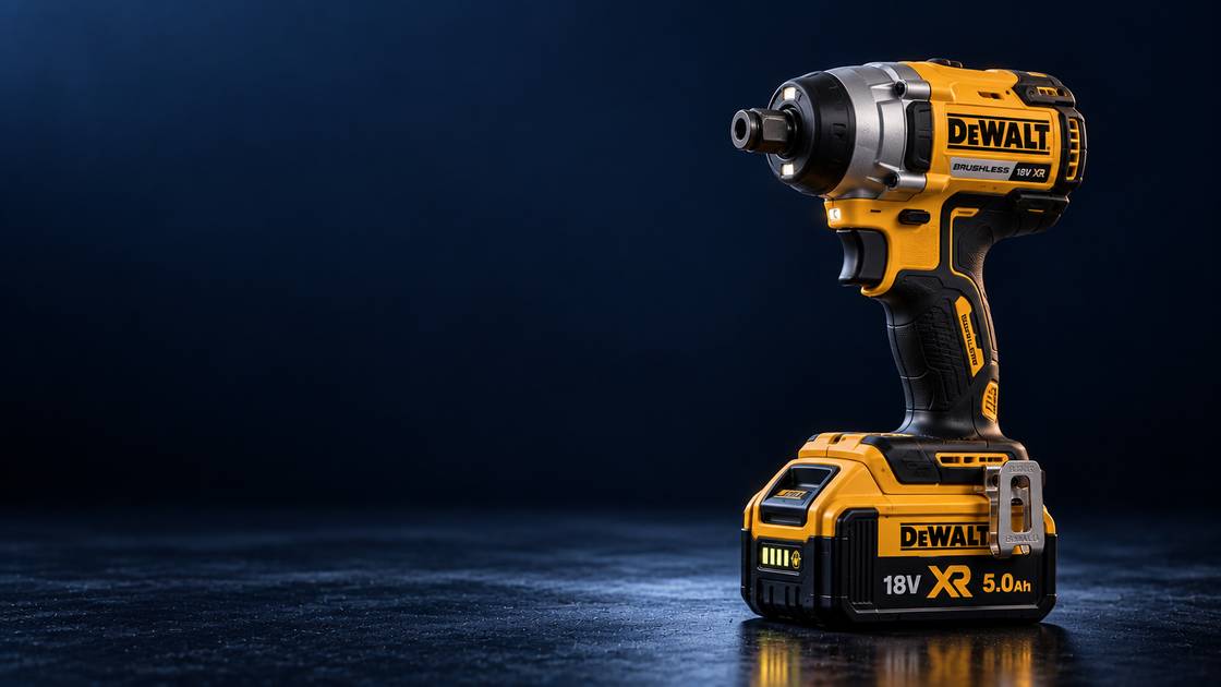 Visseuse à chocs sans fil DeWalt brushless avec batterie 18V XR 5,0 Ah